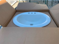 2 New White Clay Bathrooms Sinks