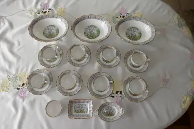 22 Pieces of Royal Albert, Silver Birch, Canadiana, View more
