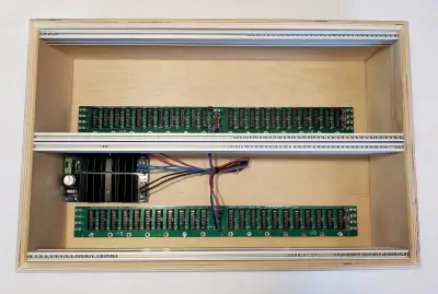 Custom eurack modular case, 2X 84hp, Doepfer power supply, View more