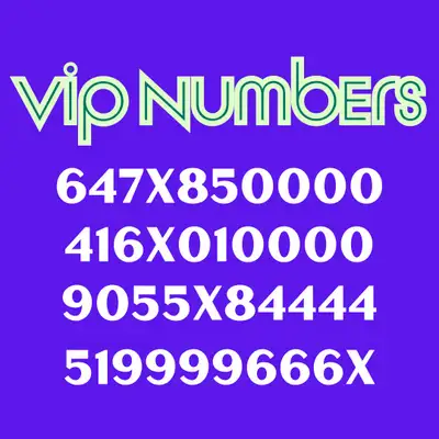 VIP/Vanity Phone numbers available, View more