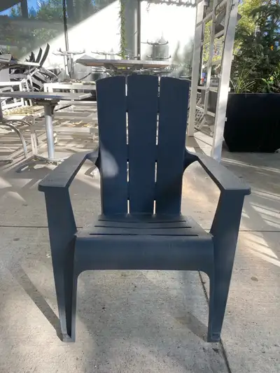 Selling 10 x Charcoal Grey Muskoka Chairs Perfect for commercial or home patios Excellent Condition...