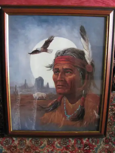 Portrait of Indian brave, View more