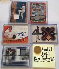 Baseball 9 Hall of Fame Pitchers (Auto, Bat, Jersey) Cards more