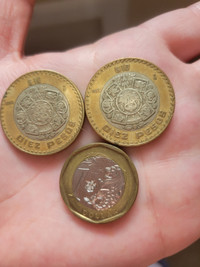 Mexicanos And singapura coins 10$