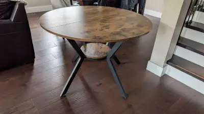 Round Dining Table - 42’’ - Rustic Brown and Black, View more