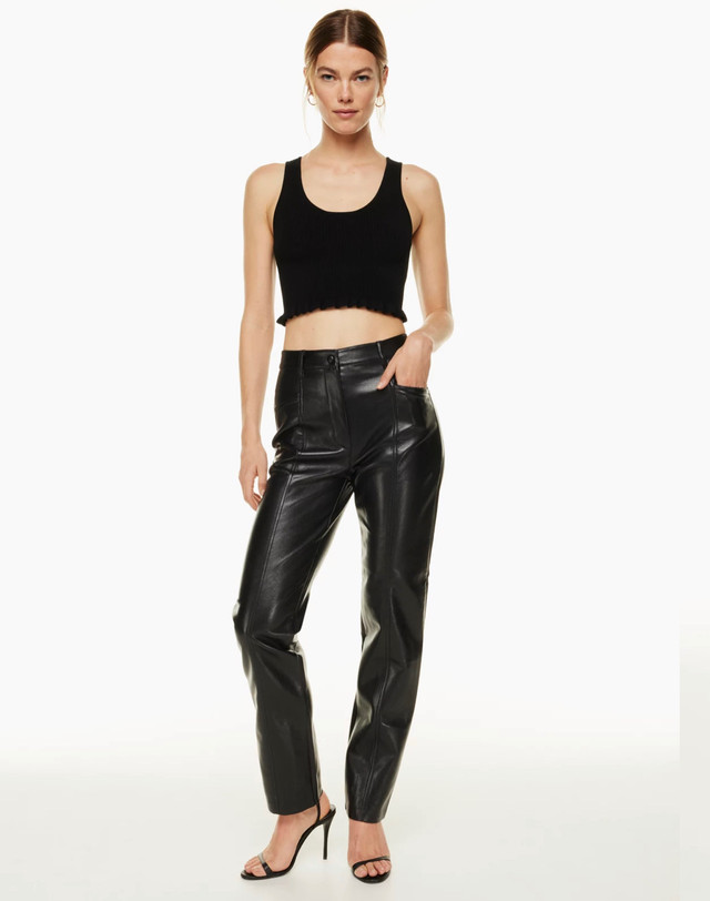 Aritzia Wilfred Rebel Black Leather Pants - size 2 in Women's - Bottoms in Calgary
