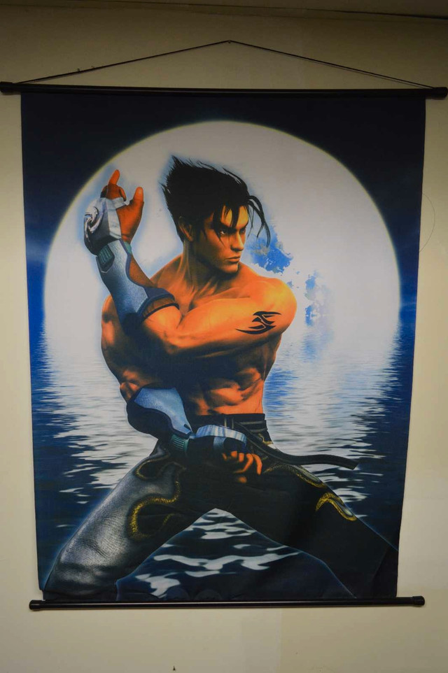 Tekken 5 Jin Kazama Poster Fabric Wall Scroll in Other in Hamilton
