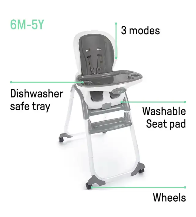 Ingenuity SmartClean 3-in-1 Convertible Baby High Chair in Feeding & High Chairs in Laval / North Shore - Image 7