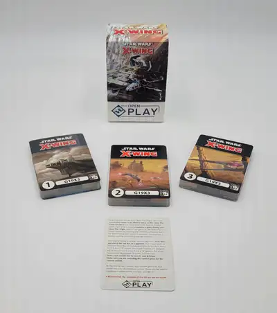 Unleash intergalactic chaos with Fantasy Flight Games Star Wars X-Wing Open Play Card Deck G19X3. Wi...