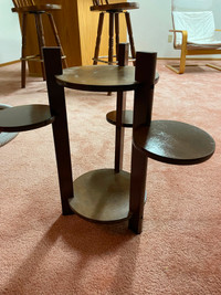 WOODEN Side Table Multilayered Circle