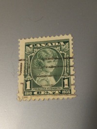 Princess (Queen) Elizabeth II Vintage Stamp Canada 1935 HTF EX