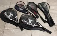 2 Diadora Tennis Racquets with Cases