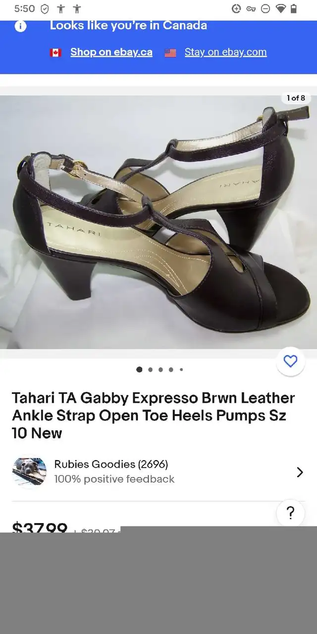 Tahari T-strap shoes - size 9 in Women's - Shoes in Calgary - Image 8