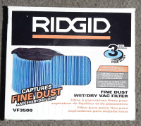 FS: new ridgid wet/dry shop vac fine dust filter vf3500