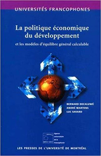 La politique économique du développement et les modèles Decaluwé