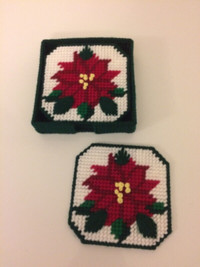 Poinsettia Drink Coasters Christmas For Sale - New