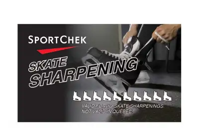 Sport Chek skate sharpening card, View more