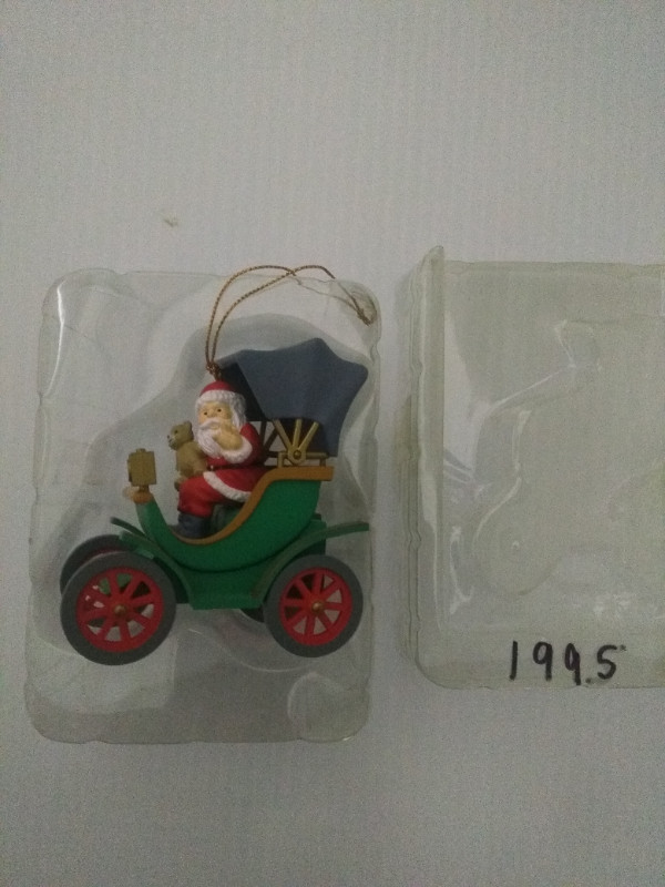 Christmas Ornament: Santa in Old Car 1991 in Holiday, Event & Seasonal in Cambridge