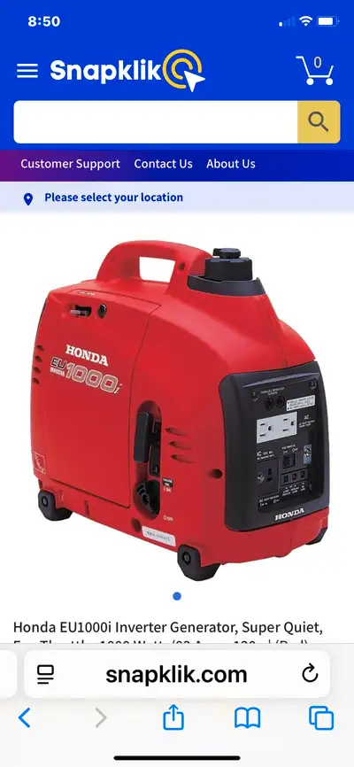 I'm selling a used Honda EU1000i generator, known for its super quiet operation and reliable power o...