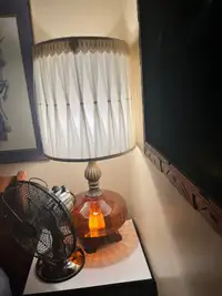 1970 Hollywood regency amber lamp 