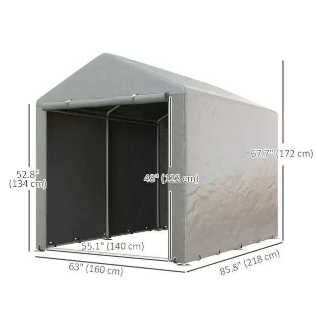Portable Bicycle Shed with Galvanized Steel Frame and Large Door in Outdoor Tools & Storage in Markham / York Region - Image 3