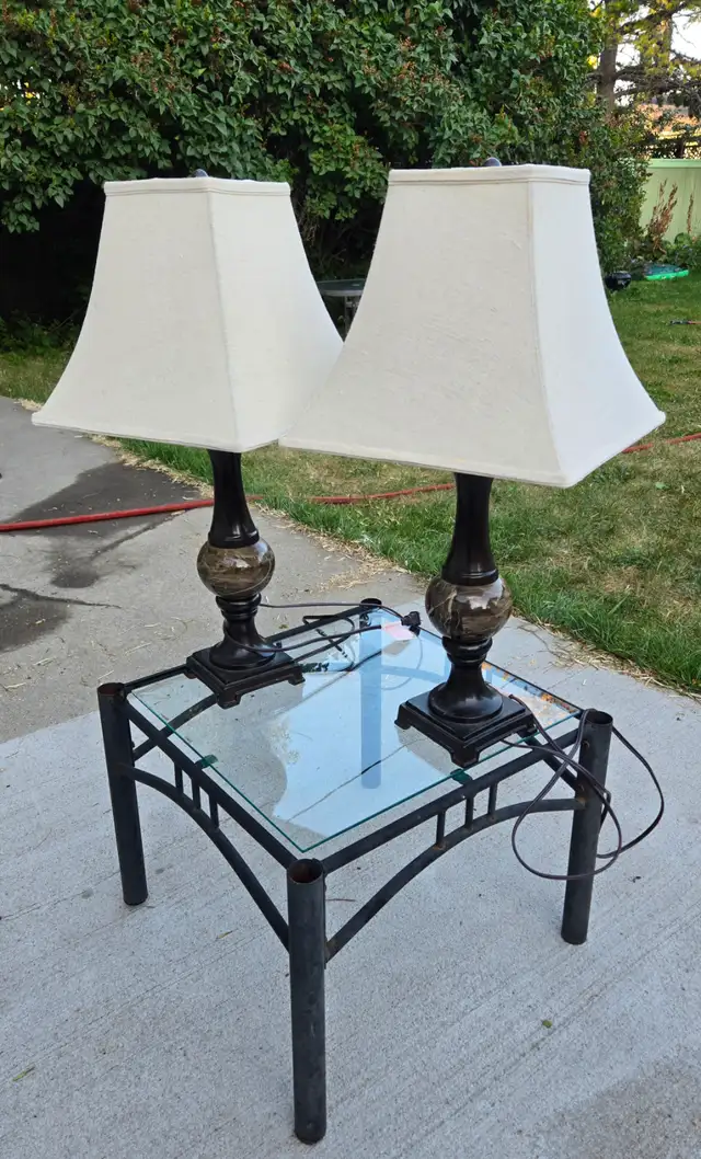Two table lamps