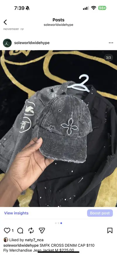 SMFK CROSS DENIM CAP $110, View more