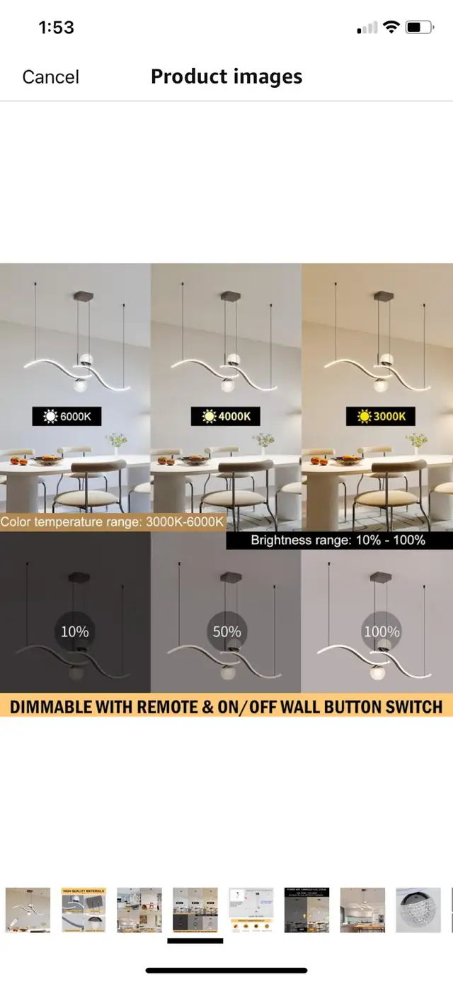 led modern chandelier in Indoor Lighting & Fans in Woodstock - Image 5