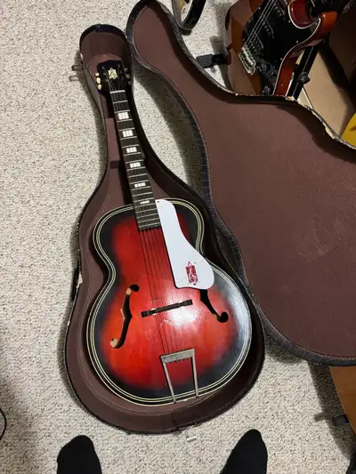  1950s or 60s Harmony arch top with neck reset , View more