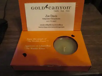 gold canyon tea candle (new in box), View more
