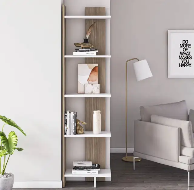 Modern 5-Tier Ladder Corner Bookcase in Bookcases & Shelving Units in Oshawa / Durham Region - Image 5