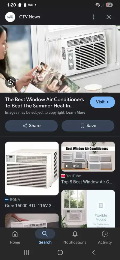 window air conditioner., View more