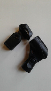 Microphone holder clips, set of two.