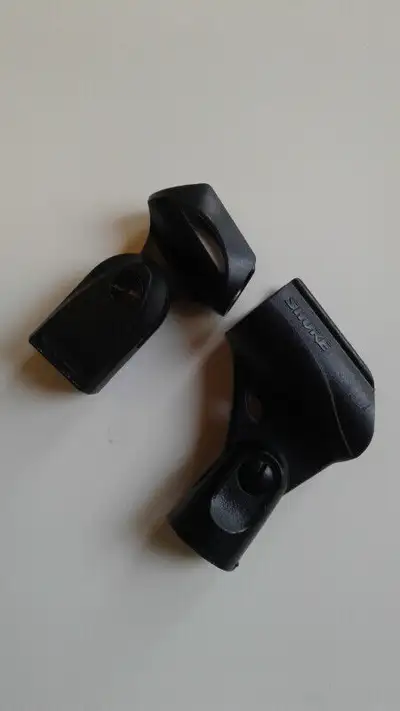 Microphone holder clips, set of two., View more