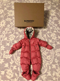 Like New Burberry Skylar Baby Girl Snowsuit 3-6 Month