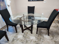 Glass Kitchen Table and Chairs