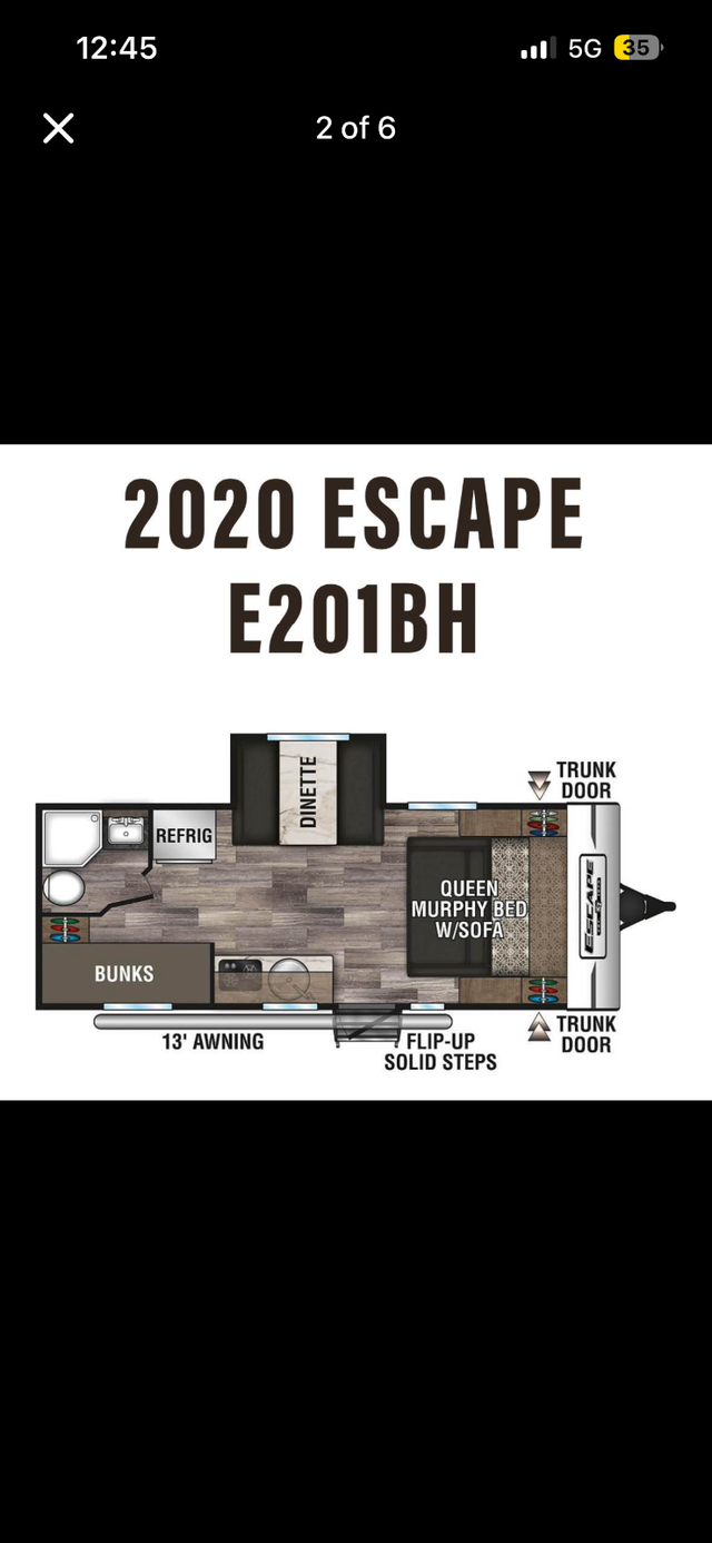 2020 Escape travel trailer in Travel Trailers & Campers in New Glasgow - Image 3