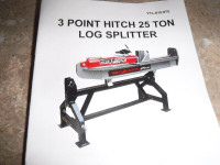 Log splitter 25 Ton  Brand new