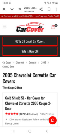C6 Corvette Car Cover 5 Layer