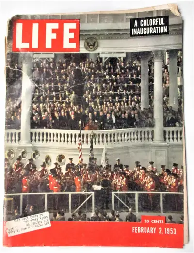 Vintage Magazine LIFE with A Colorful Inauguration Feb. 2, 1953, View more