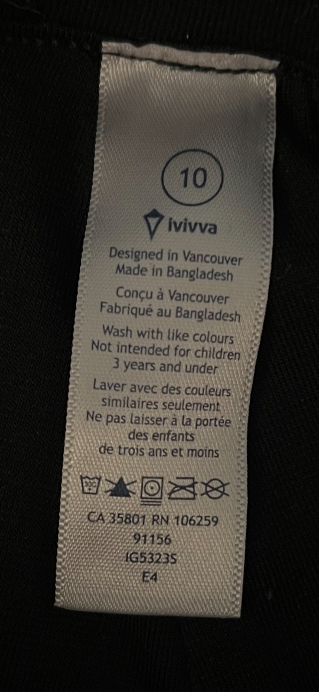 Ivivva Youth Size 10 Lined Pants in Kids & Youth in Calgary - Image 2