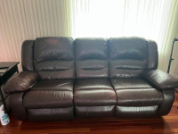 Reclinable Leather Couch & Chair - $500 OBO