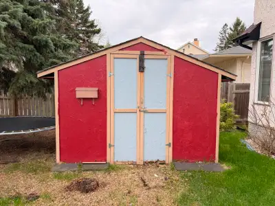 I have a 10.25 feet by 10.25 feet, very sturdy and in good condition backyard shed for the taking. Y...