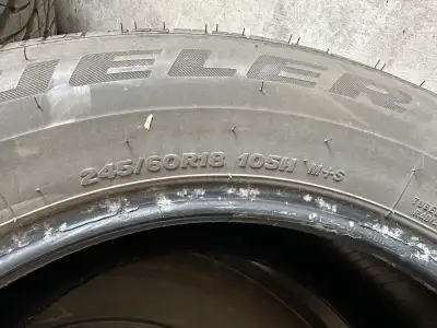 4 tires no rims. 2 brand new( March 2025) and 2 tires looks like 2 years old. Bought used car in Mar...