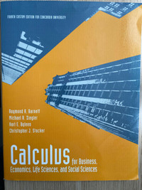 Calculus for Business... 4th Custom Ed. for Concordia University