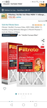 Furnace filters x2