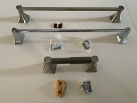 Towel bar and toilet roll holder