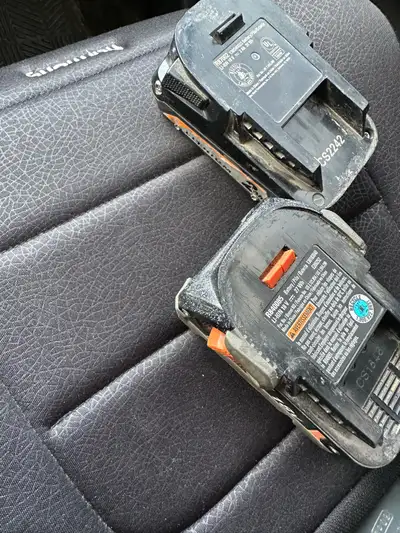 Ridgid batteries and charger, View more