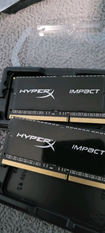 Kingston HyperX impact,  2x8Gb DDR3-1600/PCL3-12800 sodimm 1.35v in System Components in St. Catharines