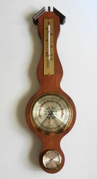 VINTAGE BAROMETER THERMOMETER HYGROMETER WALL WEATHER STATION, View more